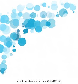 Bubbles Circle Dots Unique Blue Bright Vector Background