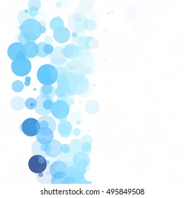 Bubbles Circle Dots Unique Blue Bright Vector Background