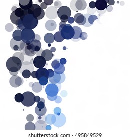 Bubbles Circle Dots Unique Blue Bright Vector Background