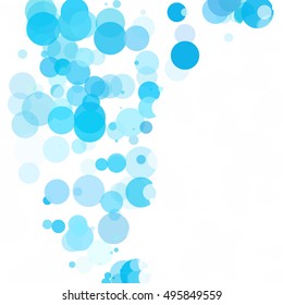 Bubbles Circle Dots Unique Blue Bright Vector Background