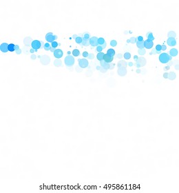 Bubbles Circle Dots Unique Blue Bright Vector Background