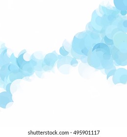 Bubbles Circle Dots Unique Blue Bright Vector Background