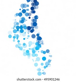 Bubbles Circle Dots Unique Blue Bright Vector Background
