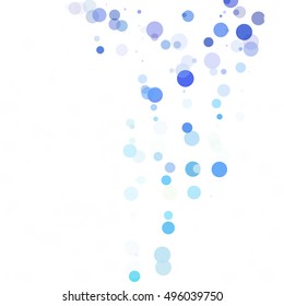 Bubbles Circle Dots Unique Blue Bright Vector Background