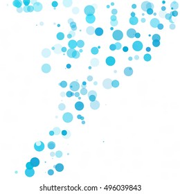 Bubbles Circle Dots Unique Blue Bright Vector Background