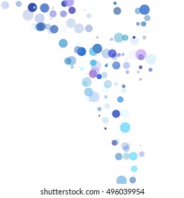 Bubbles Circle Dots Unique Blue Bright Vector Background