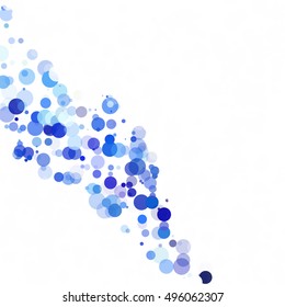 Bubbles Circle Dots Unique Blue Bright Vector Background