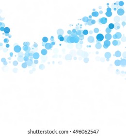 Bubbles Circle Dots Unique Blue Bright Vector Background