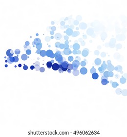 Bubbles Circle Dots Unique Blue Bright Vector Background