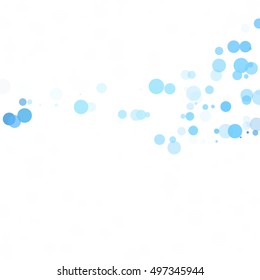 Bubbles Circle Dots Unique Blue Bright Vector Background
