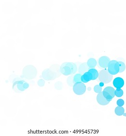 Bubbles Circle Dots Unique Blue Bright Vector Background