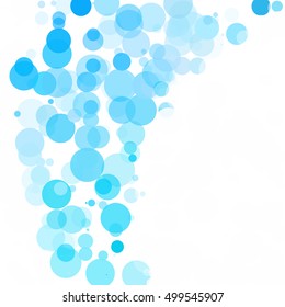 Bubbles Circle Dots Unique Blue Bright Vector Background