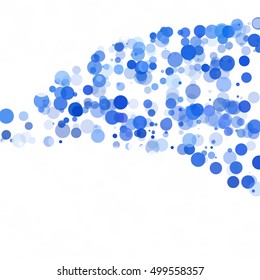 Bubbles Circle Dots Unique Blue Bright Vector Background
