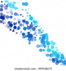 Bubbles Circle Dots Unique Blue Bright Vector Background