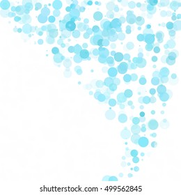 Bubbles Circle Dots Unique Blue Bright Vector Background