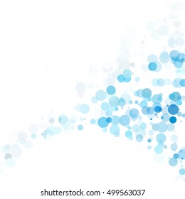 Bubbles Circle Dots Unique Blue Bright Vector Background
