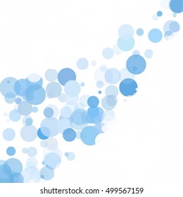 Bubbles Circle Dots Unique Blue Bright Vector Background