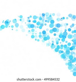 Bubbles Circle Dots Unique Blue Bright Vector Background