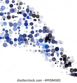 Bubbles Circle Dots Unique Blue Bright Vector Background