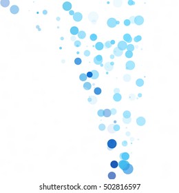 Bubbles Circle Dots Unique Blue Bright Vector Background