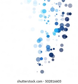 Bubbles Circle Dots Unique Blue Bright Vector Background