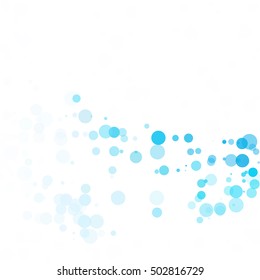 Bubbles Circle Dots Unique Blue Bright Vector Background
