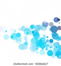 Bubbles Circle Dots Unique Blue Bright Vector Background