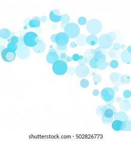 Bubbles Circle Dots Unique Blue Bright Vector Background