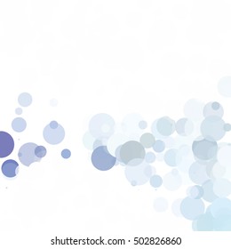 Bubbles Circle Dots Unique Blue Bright Vector Background