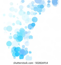 Bubbles Circle Dots Unique Blue Bright Vector Background