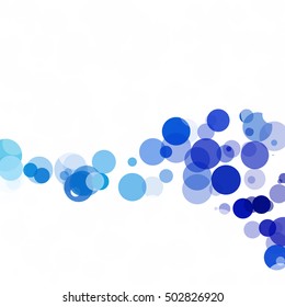 Bubbles Circle Dots Unique Blue Bright Vector Background