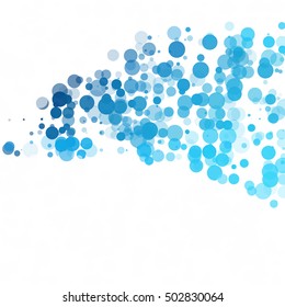 Bubbles Circle Dots Unique Blue Bright Vector Background