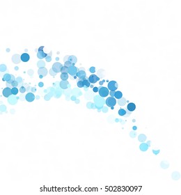 Bubbles Circle Dots Unique Blue Bright Vector Background