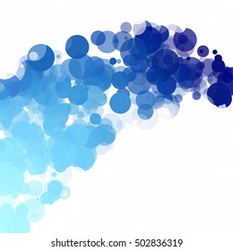 Bubbles Circle Dots Unique Blue Bright Vector Background