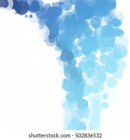 Bubbles Circle Dots Unique Blue Bright Vector Background