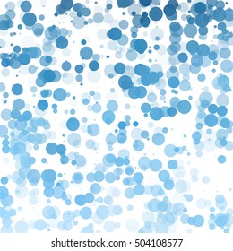 Bubbles Circle Dots Unique Blue Bright Vector Background