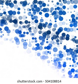 Bubbles Circle Dots Unique Blue Bright Vector Background