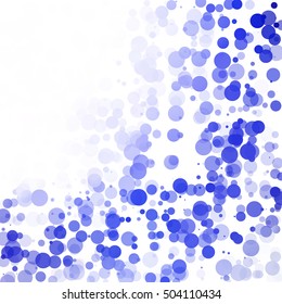 Bubbles Circle Dots Unique Blue Bright Vector Background