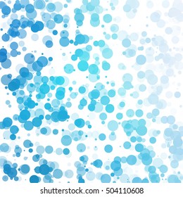 Bubbles Circle Dots Unique Blue Bright Vector Background