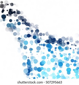 Bubbles Circle Dots Unique Blue Bright Vector Background