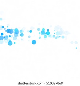 Bubbles Circle Dots Unique Blue Bright Vector Background