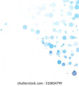 Bubbles Circle Dots Unique Blue Bright Vector Background