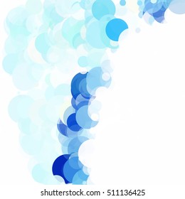 Bubbles Circle Dots Unique Blue Bright Vector Background