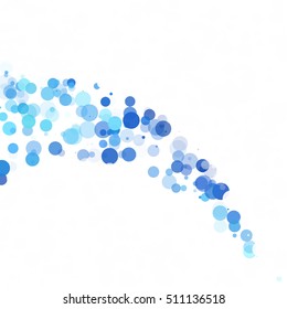 Bubbles Circle Dots Unique Blue Bright Vector Background