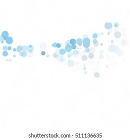Bubbles Circle Dots Unique Blue Bright Vector Background