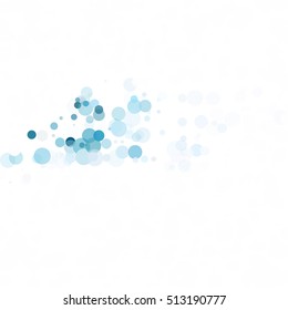 Bubbles Circle Dots Unique Blue Bright Vector Background