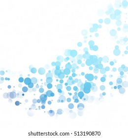 Bubbles Circle Dots Unique Blue Bright Vector Background