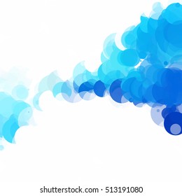 Bubbles Circle Dots Unique Blue Bright Vector Background
