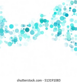 Bubbles Circle Dots Unique Blue Bright Vector Background