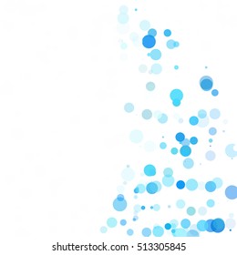 Bubbles Circle Dots Unique Blue Bright Vector Background